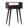 Mini Curved Console Table - Walnut