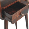 Mini Curved Console Table - Walnut