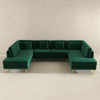 Brooke - U Shape Corner Sofa - Green