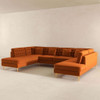 Brooke - U Shape Corner Sofa - Orange