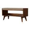 Nordic Storage Bench - Chestnut / Mud Linen