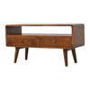 Curved Media Unit - Chestnut