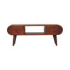 Circular TV Unit - Chestnut