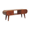 Circular TV Unit - Chestnut
