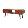 Circular TV Unit - Chestnut