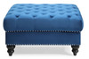 Charming Traditional Ottoman - Navy Blue