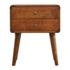 Curved Nightstand - Chestnut