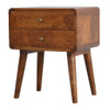 Curved Nightstand - Chestnut