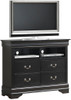 Elegant Traditional Media Chest - Black