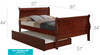 Full Trundle Bed For Comfort Elegant - Cherry