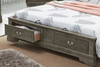 Louis Phillipe - Queen Elegant Storage Bed - Gray