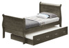Twin Storage Bed Charming Traditional - Gray