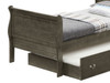 Twin Storage Bed Charming Traditional - Gray