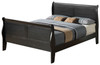 Queen Bed Panel Sleigh - Black