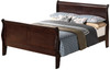 King Bed Panel Sleigh - Cappuccino