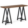 Sawhorse - Solid Walnut Veneer And Metal Console Sofa Table - Walnut