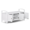 Warm Shaker - Entryway Storage Bench - White