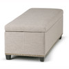 Kingsley - Large Storage Ottoman - Natural
