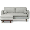 Morrison - Upholstered Sofa And Ottoman Set - Mist Gray