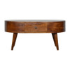 Rounded Coffee Table - Chestnut