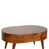 Rounded Coffee Table - Chestnut