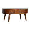 Rounded Coffee Table - Chestnut