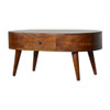 Rounded Coffee Table - Chestnut
