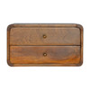 Floating Curved Bedside Table - Chestnut