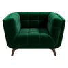 Addison - Lounge Chair Dark - Brown / Dark Green
