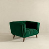 Addison - Lounge Chair Dark - Brown / Dark Green