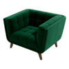 Addison - Lounge Chair Dark - Brown / Dark Green