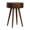 Nordic Circular Nightstand - Chestnut