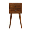 Mini 2 Drawer Nightstand - Chestnut