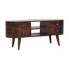 Rounded Entertainment Unit - Walnut
