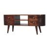 Rounded Entertainment Unit - Walnut