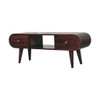 Circular TV Unit - Walnut