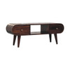Circular TV Unit - Walnut
