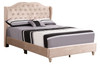 Queen Modern Upholstered Bed - Beige