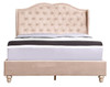 Queen Modern Upholstered Bed - Beige