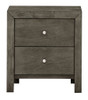 Chic Transitional Drawers Nightstand - Gray