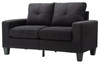 Modern Design Modular Loveseat - Black