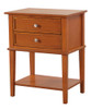 Vibrant Contemporary Nightstand - Oak