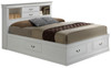 Louis Phillipe - King Elegant Storage Bed - White