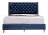 Full Upholstered Bed Transitional - Navy Blue