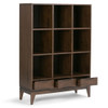 Harper - Cube Storage With Drawers - Walnut Brown