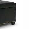 Kingsley - Large Storage Ottoman - Midnight Black
