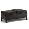 Oregon - Storage Ottoman Bench With Tray - Tanners Brown