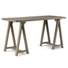 Sawhorse - Writing Desk - Distressed Gray