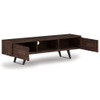 Lowry - Handcrafted, TV Media Stand - Distressed Charcoal Brown
