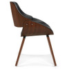 Malden - Bentwood Dining Chair With Wood Back - Distressed Black